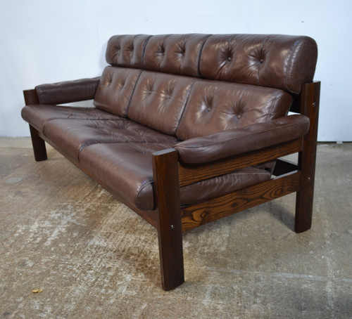 Vintage leather seater - leather,