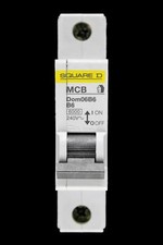 SQUARE D 6 AMP CURVE B 6kA MCB
