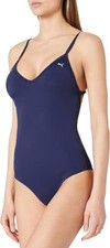 PUMA Swimsuit Womens Chlorine Resistant Hot Multiway Straps Swimwear Navy Size S
