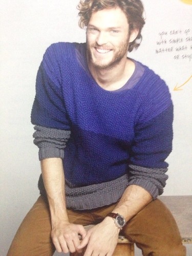 Men textured colourblock - textured,
