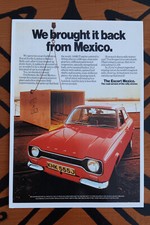 Ford Escort Mexico Mk I POSTCARD (1973) Vintage Ad Gallery No. 25