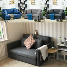 2 Seater Sofa Bed Settee Convertible Futon Daybed Sleeper Bed 2 Cushions Storage