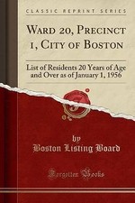 Ward 20, Precinct 1, City of Boston List of Reside