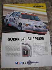 SAAB 9000 CS 2.3 TURBO MOBIL 1 SAAB SCANIA PERFORMANCE 1992 ADVERT A4 FILE 26