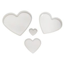 4 Pcs Heart Shape Epoxy Molds