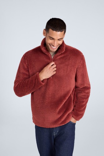 Animal mens teddy half zip - animal,