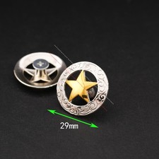 5PCS 29MM Western Gold Silver