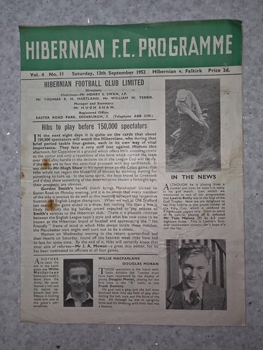 Hibernian falkirk 1952 hibs - hibernian,