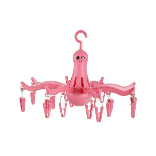 Pink octopus hanging - pink,
