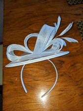 Large White Feather Fascinator