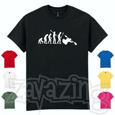 EVOLUTION OF MAN KAYAK UNISEX T-SHIRT -- S - 5XL - RAFTING CANOE KAYAKING ROWING