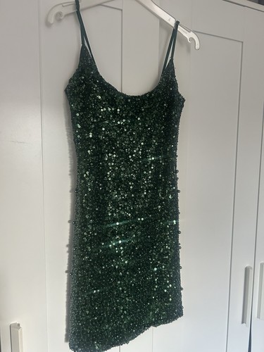 Polly green sequin beaded - green,