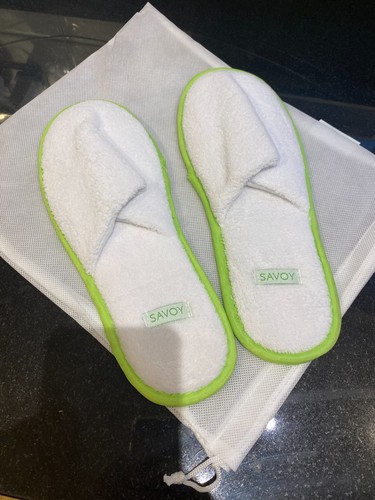 Savoy hotel slippers - hotel, white