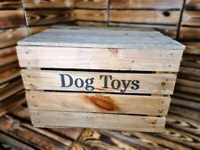 Large Dog Toys Chest Storage Collection Tidy Box Wooden Crate Gift Hamper