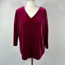 Phase Eight Wine Red Pink Velour QVC Velvet Catrina Top Christmas Party Size 10