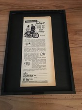 Francis Barnett Falcon 87 199cc motor cycle-1961 A4 framed advert