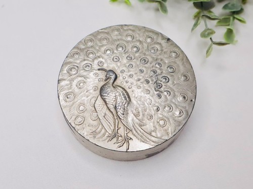 Antique pewter peacock jewelry - peacock,
