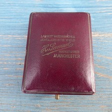 Small H Samuel Velvet lined Jewellery case box medal fob 5 cms x 7 cms