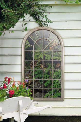 Large mirror cream - mirror, rustic