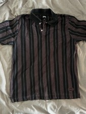 Stussy Striped Polo Shirt, Size M