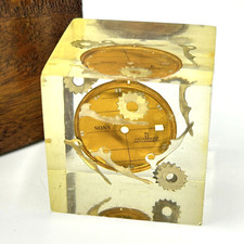 Vtg Sony Lucite Cube Floating