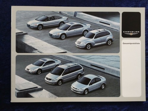 Chrysler price list 2003 - price, 04.2003