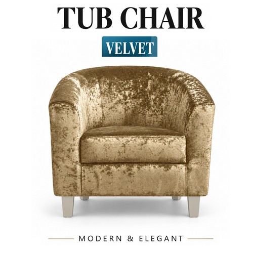 Velvet tub chair armchair - velvet,