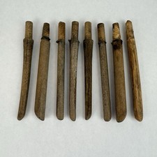 8 Antique 5” Primitive Wood