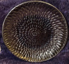 Large 30cm Metallic Textured Decorative Bowl – Bronze Reactive Glaze 