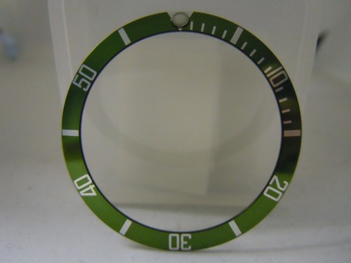 Green aluminium bezel insert - bezel,