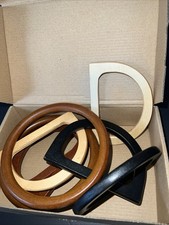 Wooden Bag Handles x 8 Crochet