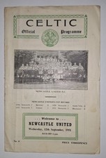 Celtic v Newcastle United 12th September 1951