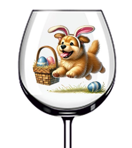 12x colourful easter funny dog - 12x,
