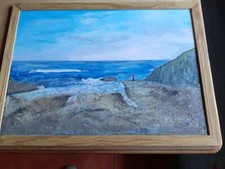 Original painting Oil On Board Lilian Winter Seaton Sluice Whitley Bay