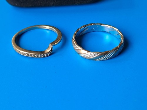 9ct yellow white - white, rings
