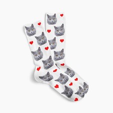 Cat Face Socks Custom Pet Face