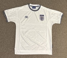 Original England Football 1999-01 Umbro Home Shirt, Large, Excellent Condition