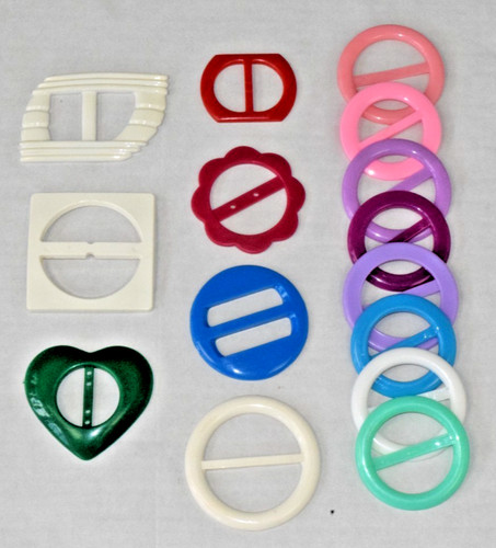 Vintage 1980s plastic - plastic, buckles