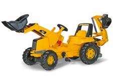 Rolly CAT Pedal Tractor Digger Frontloader & Rear Excavator Outdoor Ride On Toy