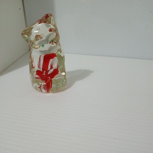 Vintage art glass cat - vintage,