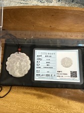 certified  jade pendant 