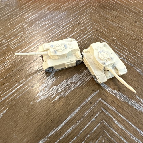 Miniature plastic toy tanks - plastic,