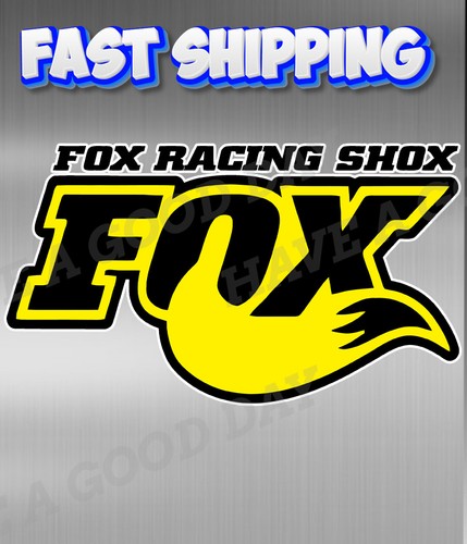 Fox racing yellow logo sticker - logo,
