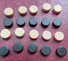 20 Round Wooden Counters 12mm