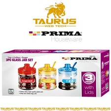 3x MINI GLASS JAR SET Tea