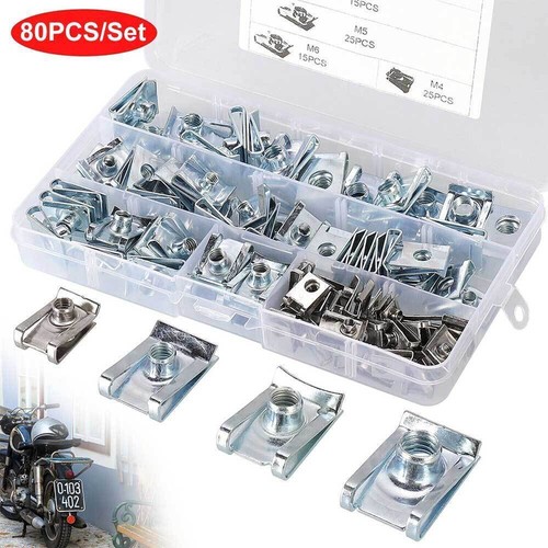 80x nut spring nuts m5 - nuts, m6