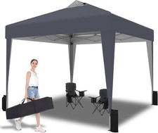 Pop-Up Gazebo Canopy- Dadaway  3 x3m  water and UV resistant Canopy in Dark Gray