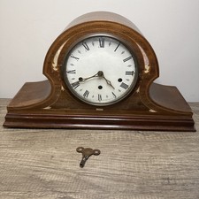 Vintage Napoleon Hat Chiming Mantle Clock With Key And Working Chimes