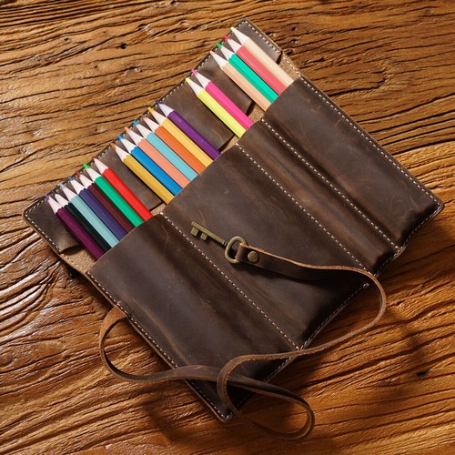 Handmade cowhide leather - cowhide, pen