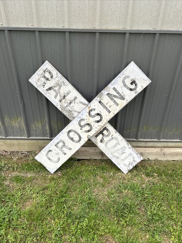 Railroad crossing sign - sign, 48"x9"